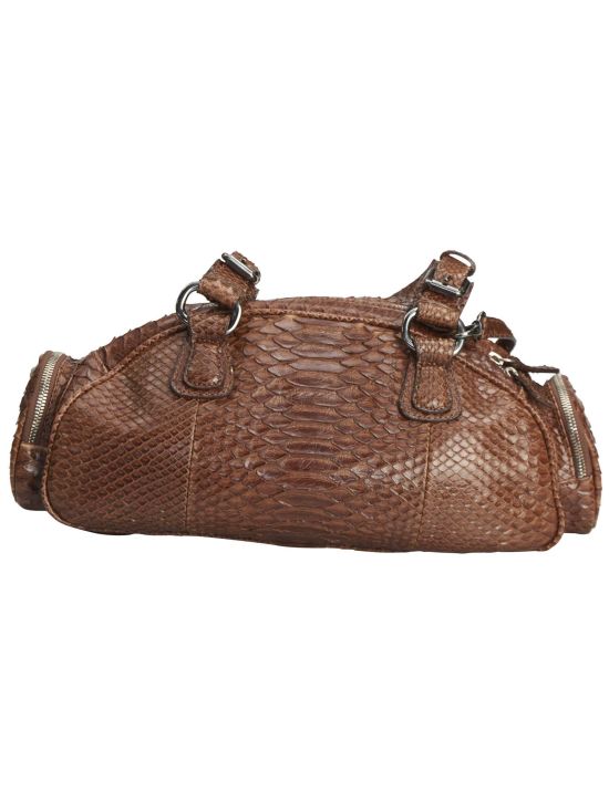 Kiton Kiton Brown Leather Snake Bag Brown 001