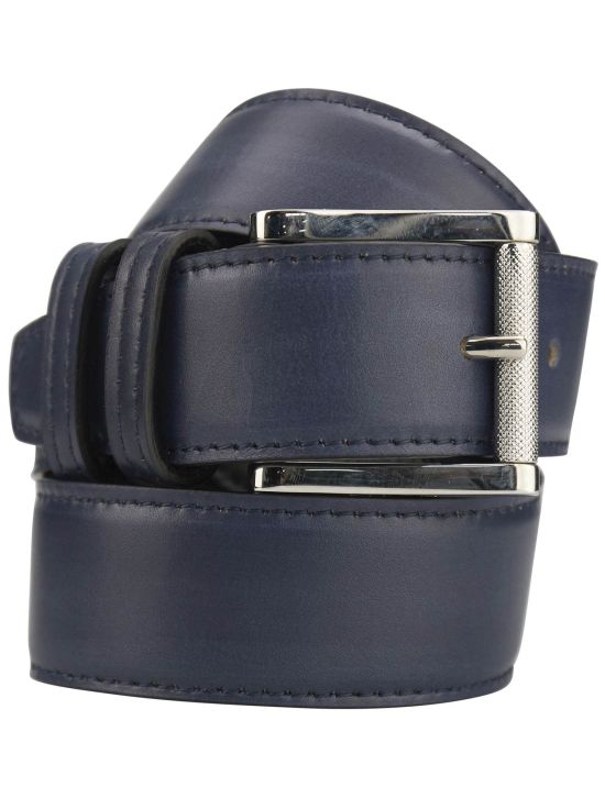 Kiton Kiton Blue Leather Belt Blue