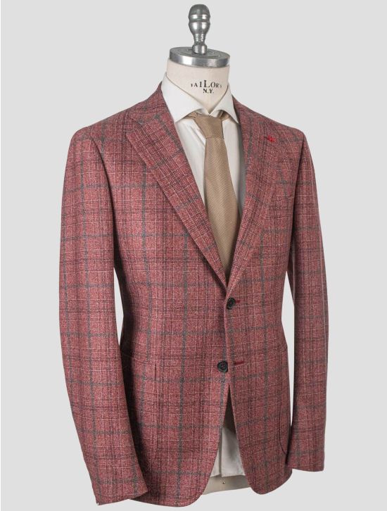 Isaia Isaia Red Wool Blazer Red 001
