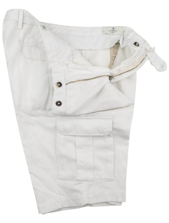 Luigi Borrelli Luigi Borrelli White Cotton Linen Ea Short Cargo Pant White 001