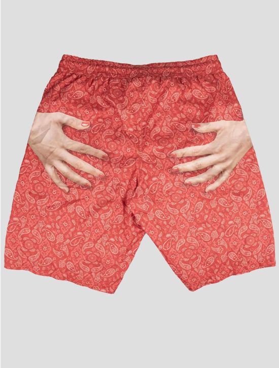Isaia Isaia Red Pl Swim Trunks Red 001