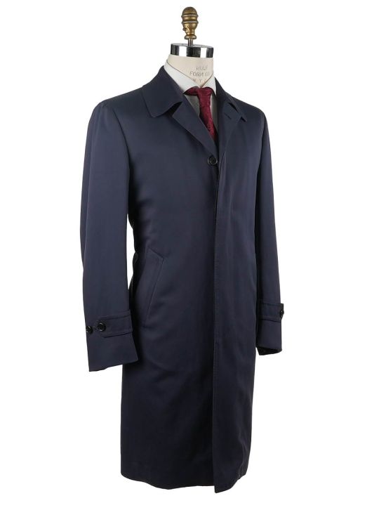 Cesare Attolini Cesare Attolini Blue Cotton Pa Fiber Overcoat Blue 001