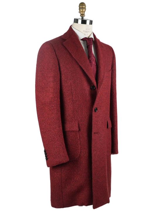 Cesare Attolini Cesare Attolini Red Wool Mohair Nylon Ea Overcoat Red 001