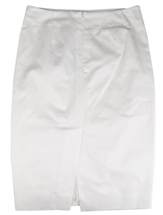 Kiton Kiton White Cotton Skirt White 001
