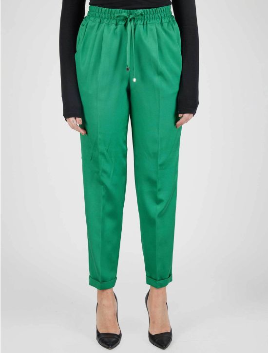 Kiton Kiton Green Silk Ea Pants Green 000