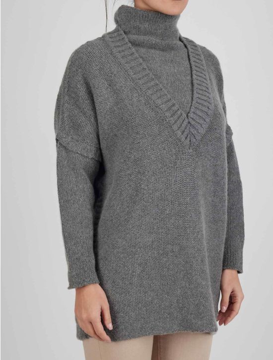 Kiton Kiton Gray Cashmere Sable Sweater Turtlneck Gray 001