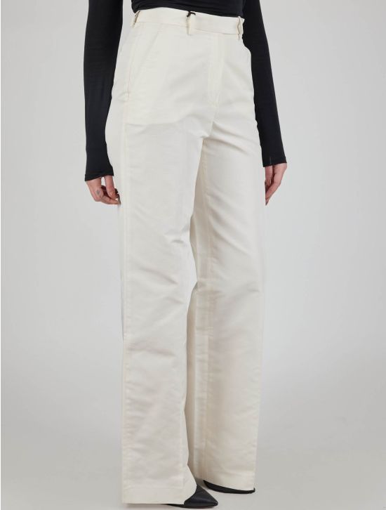 Kiton Kiton White Silk Pants White 001