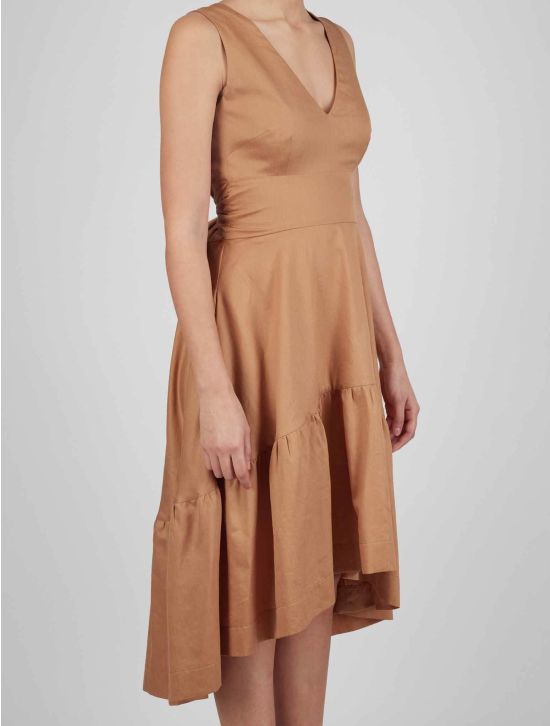 Kiton Kiton Brown Cotton Linen Dress Brown 001