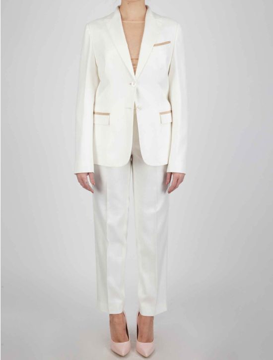 Kiton Kiton White Viscose Suit White 000