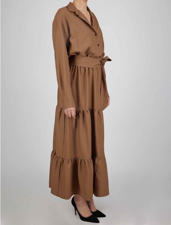 Kiton Kiton Brown Virgin Wool Ea Dress Brown 001
