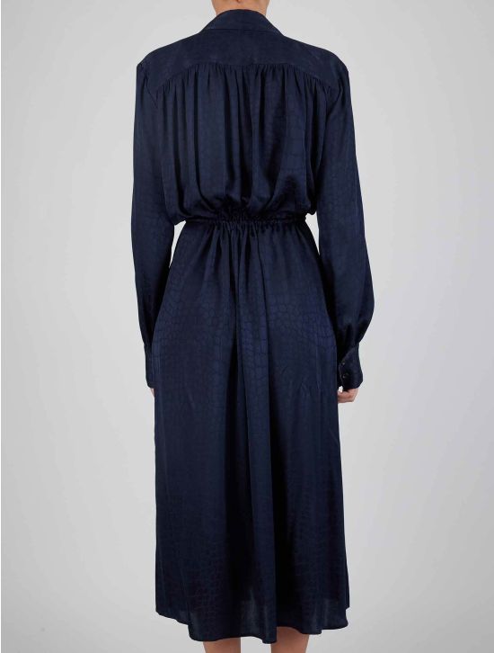 Kiton Kiton Blue Silk Dress Blue 001