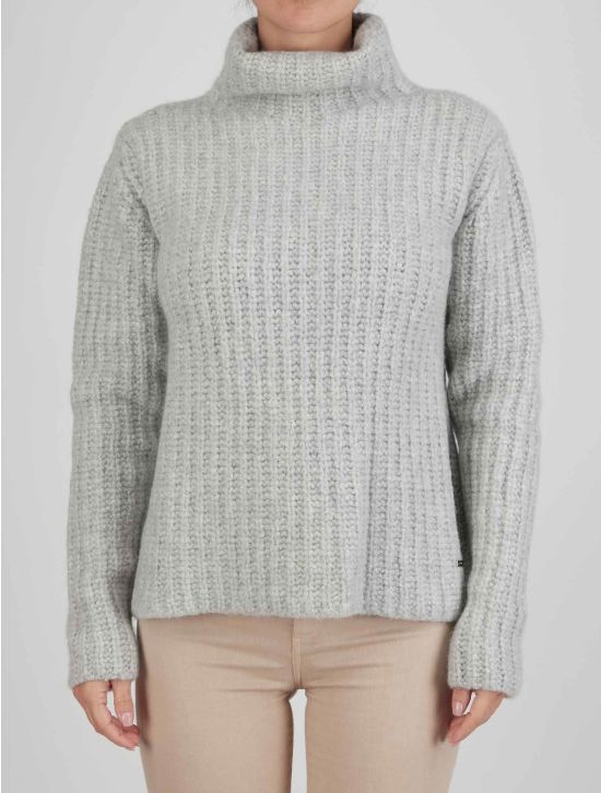 Kiton Kiton Gray Cashmere Silk Sweater Turtleneck Gray 000