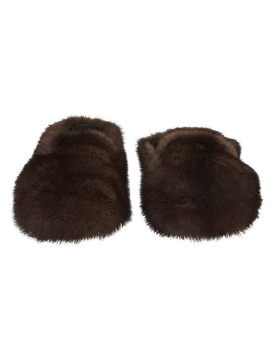 Kiton Kiton Brown Leather With Fur Loafers Brown 001