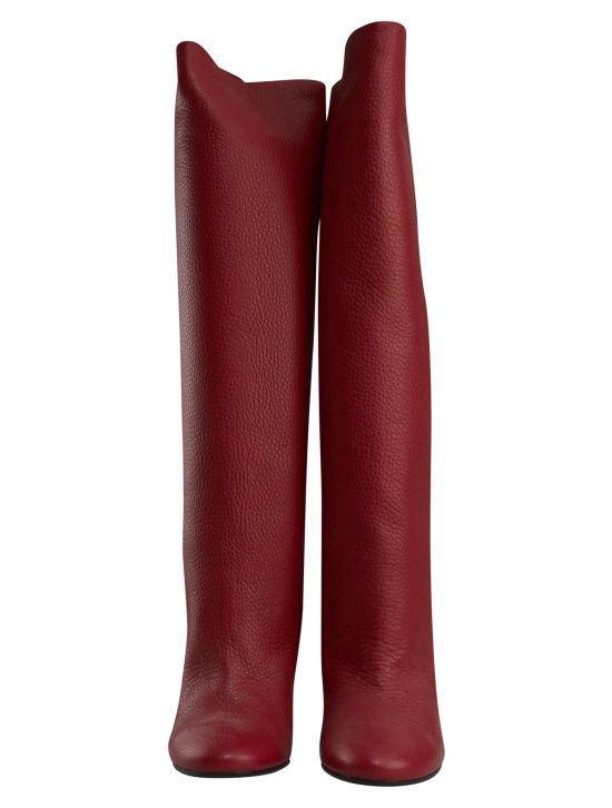 Kiton Kiton Red Leather Boots Red 001