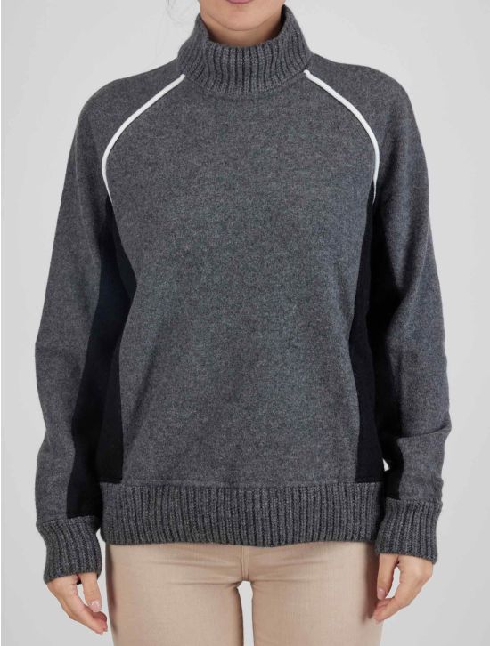 Kiton Kiton Gray Cashmere Sweater Half Neck Gray 000