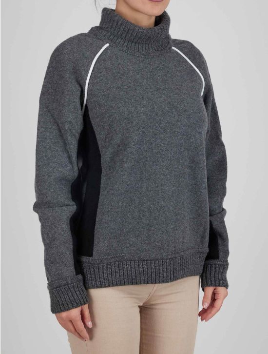 Kiton Kiton Gray Cashmere Sweater Turtleneck Gray 001