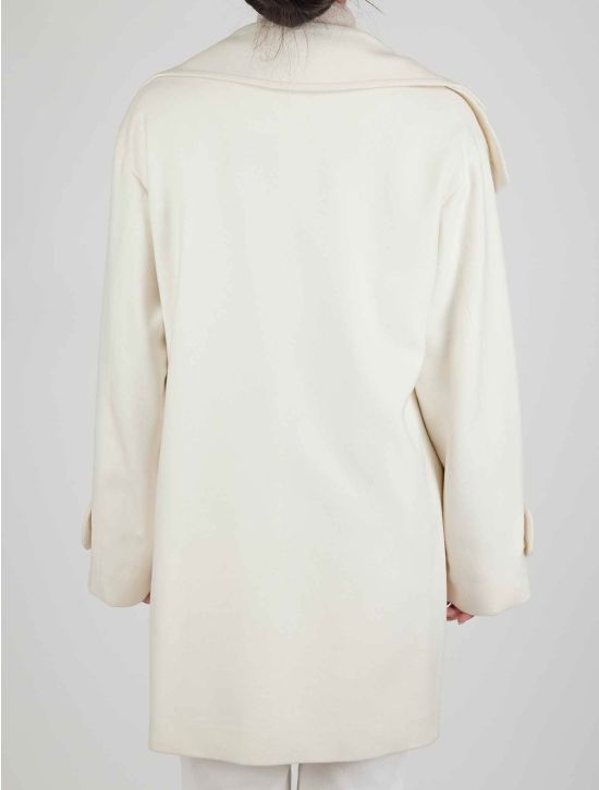 Kiton Kiton White Cashmere Overcoat White 001