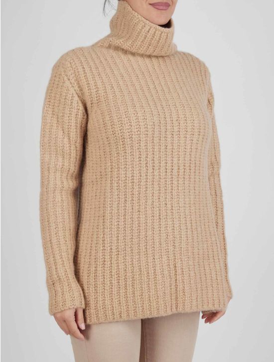 Kiton Kiton Beige Cashmere Silk Sweater Turtleneck Beige 001