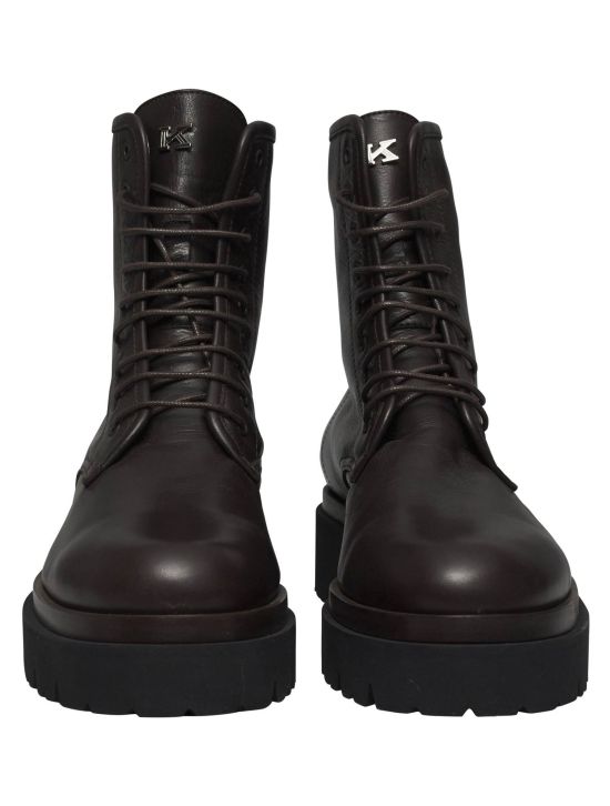 Kiton Kiton Brown Leather Boots Brown 001