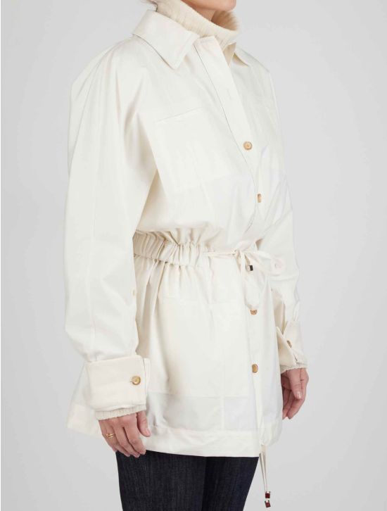 Kiton kiton White Silk Coat White 001