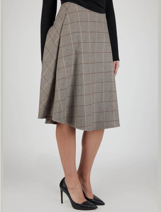 Kiton Kiton Gray Wool Pa Cashmere Ea Skirt Gray 001