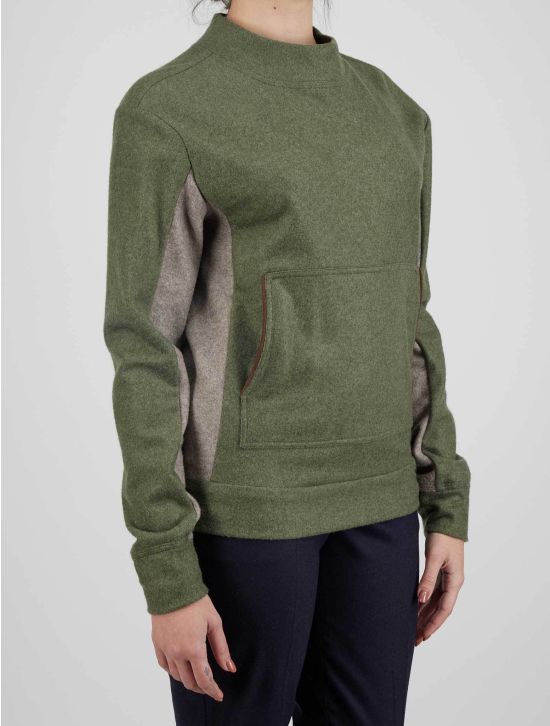 Kiton Kiton Green Cashmere Sweater Half-Neck Green 001