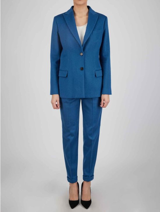 Kiton Kiton Blue Cashmere Silk Suit Blue 000