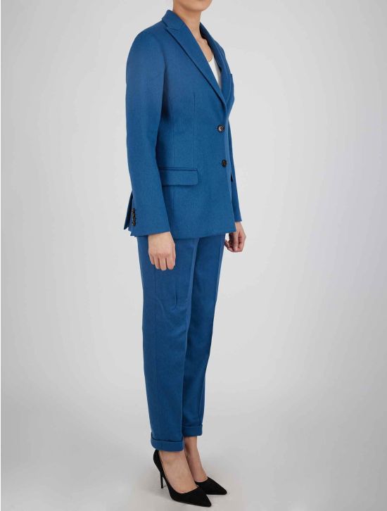 Kiton Kiton Blue Cashmere Silk Suit Blue 001