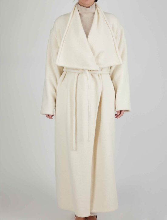 Kiton Kiton White Wool Cashmere Pa Overcoat White 000