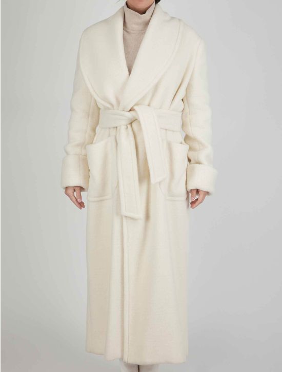 Kiton Kiton White Wool Cashmere Pa Overcoat White 001