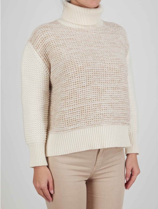 Kiton Kiton White Cashmere Sweater Turtleneck White 001