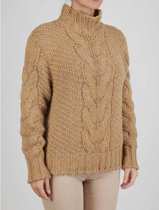 Kiton Kiton Multicolor Alpaca Wool Cashmere Sweater Half Neck Multicolor 001