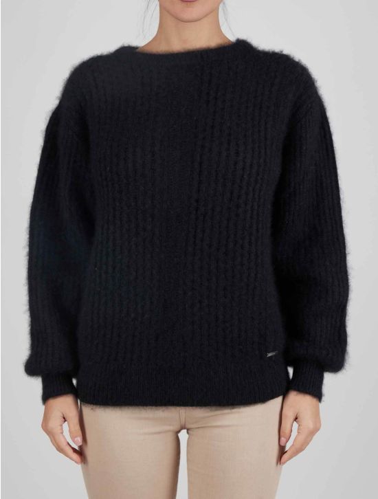 Kiton Kiton Black Cashmere Silk Sweater Crewneck Black 000