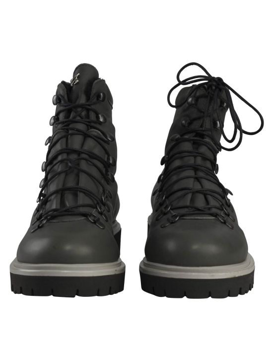 Kiton Kiton Gray Leather Boots Gray 001