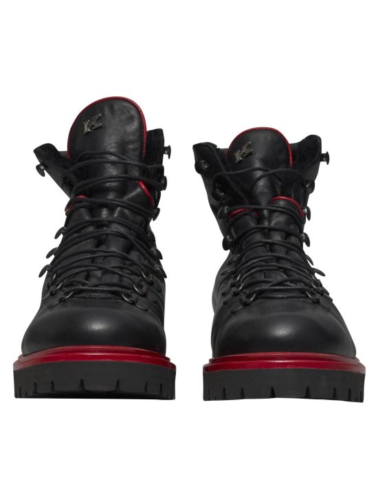 Kiton Kiton Black Leather Boots Black 001