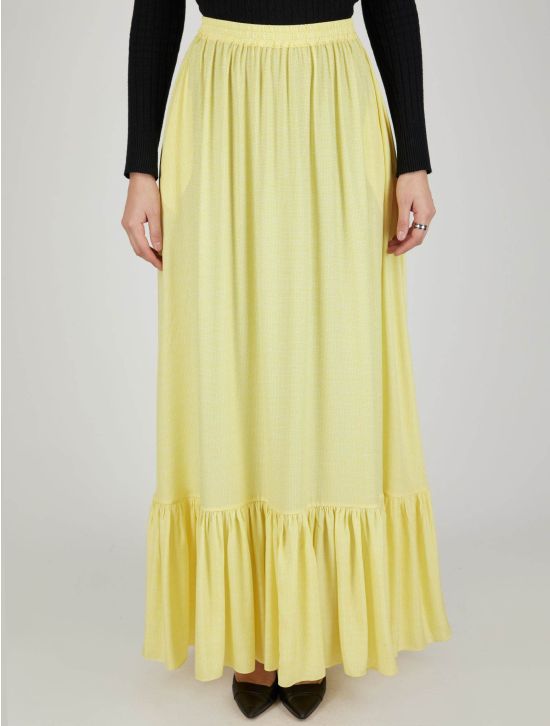 Kiton Kiton Yellow Silk Skirt Yellow 000