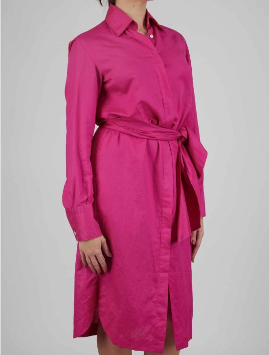 Kiton Kiton Purple Cotton Linen Dress Purple 001