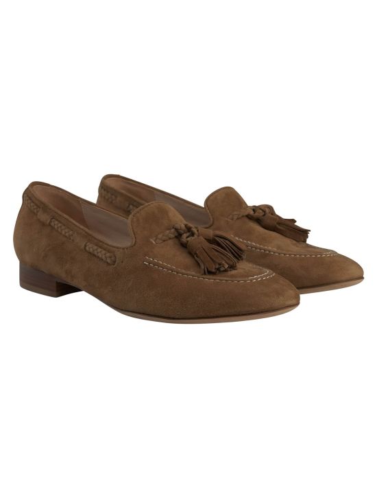 Kiton Kiton Brown Leather Suede Loafers Brown 000