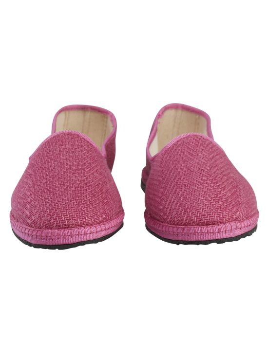 Kiton Kiton Pink Linen Wool Silk Ly Loafers Pink 001