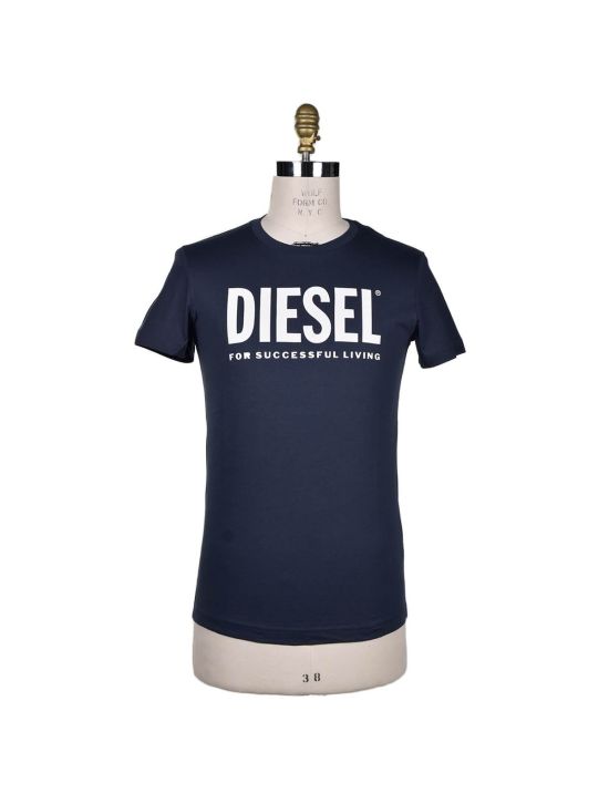 Diesel DIESEL Blue Cotton T-shirt T-DIEGO-LOGO Blue 000