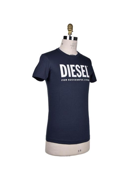 Diesel DIESEL Blue Cotton T-shirt T-DIEGO-LOGO Blue 001