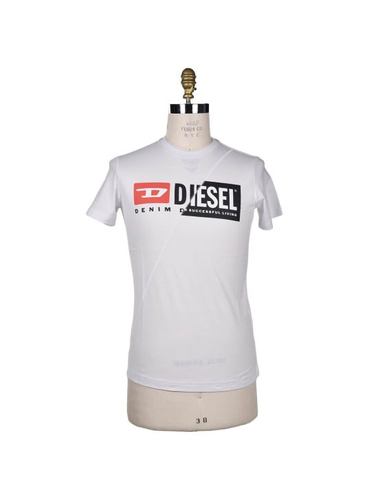 Diesel DIESEL White Cotton T-shirt T-DIEGO-CUTY White 000