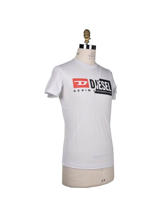 Diesel DIESEL White Cotton T-shirt T-DIEGO-CUTY White 001
