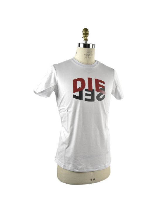 Diesel DIESEL White Patterned Cotton T-shirt -DIEGOS-N22 White 001
