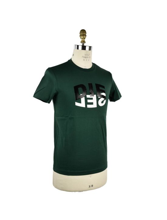 Diesel DIESEL Green Patterned Cotton T-shirt T-DIEGOS-N22 Green 001