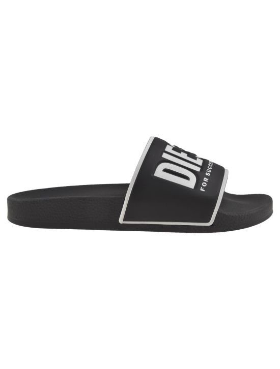 Diesel DIESEL Black White PVC Slippers SA-VALLA Black/White 000