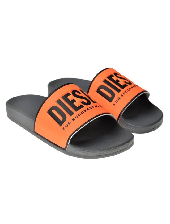 Diesel DIESEL Orange Gray PVC Slippers SA-VALLA Orange/Gray 001