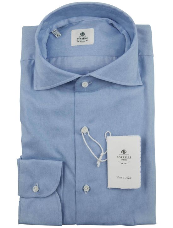 Luigi Borrelli Luigi Borrelli Light Blue Cotton Shirt Light Blue 000