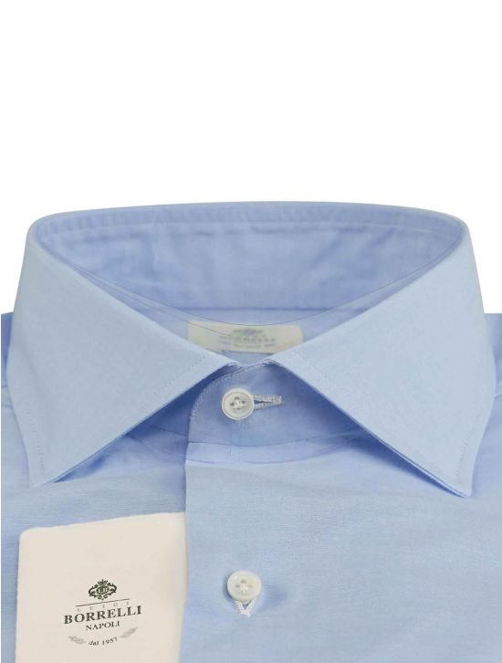 Luigi Borrelli Luigi Borrelli Light Blue Cotton Shirt Light Blue 001