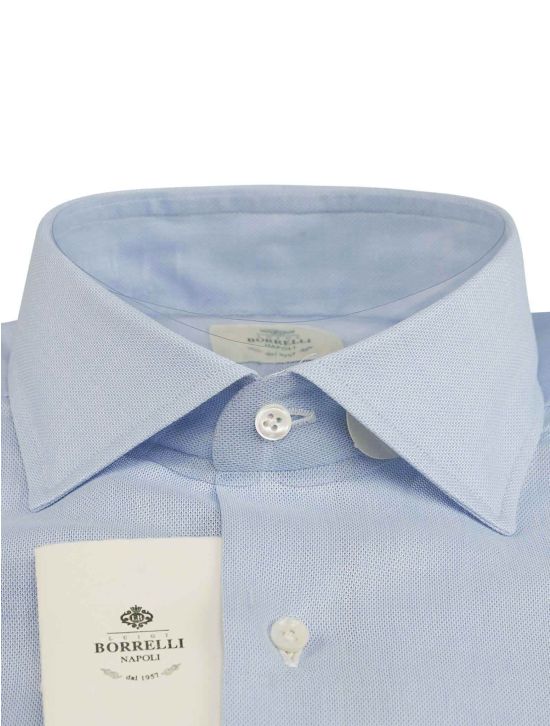 Luigi Borrelli Luigi Borrelli Blue Cotton Shirt Blue 001